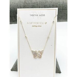 TABITHA Webb Butterfly Pendant Gold Tone Necklace